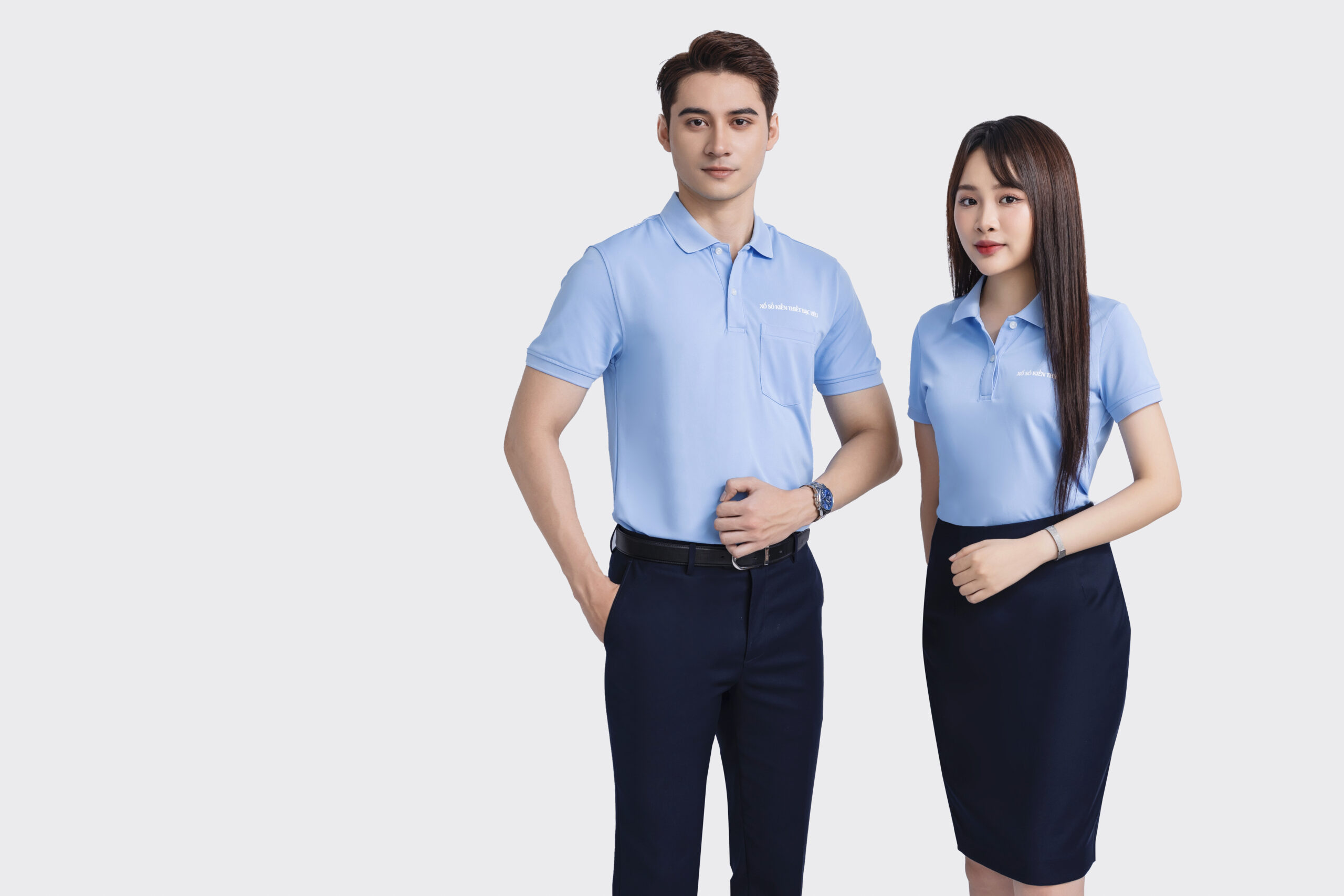 Áo Phông Đồng Phục Công Ty Prime Cotton 02 màu xanh - Ảnh 6