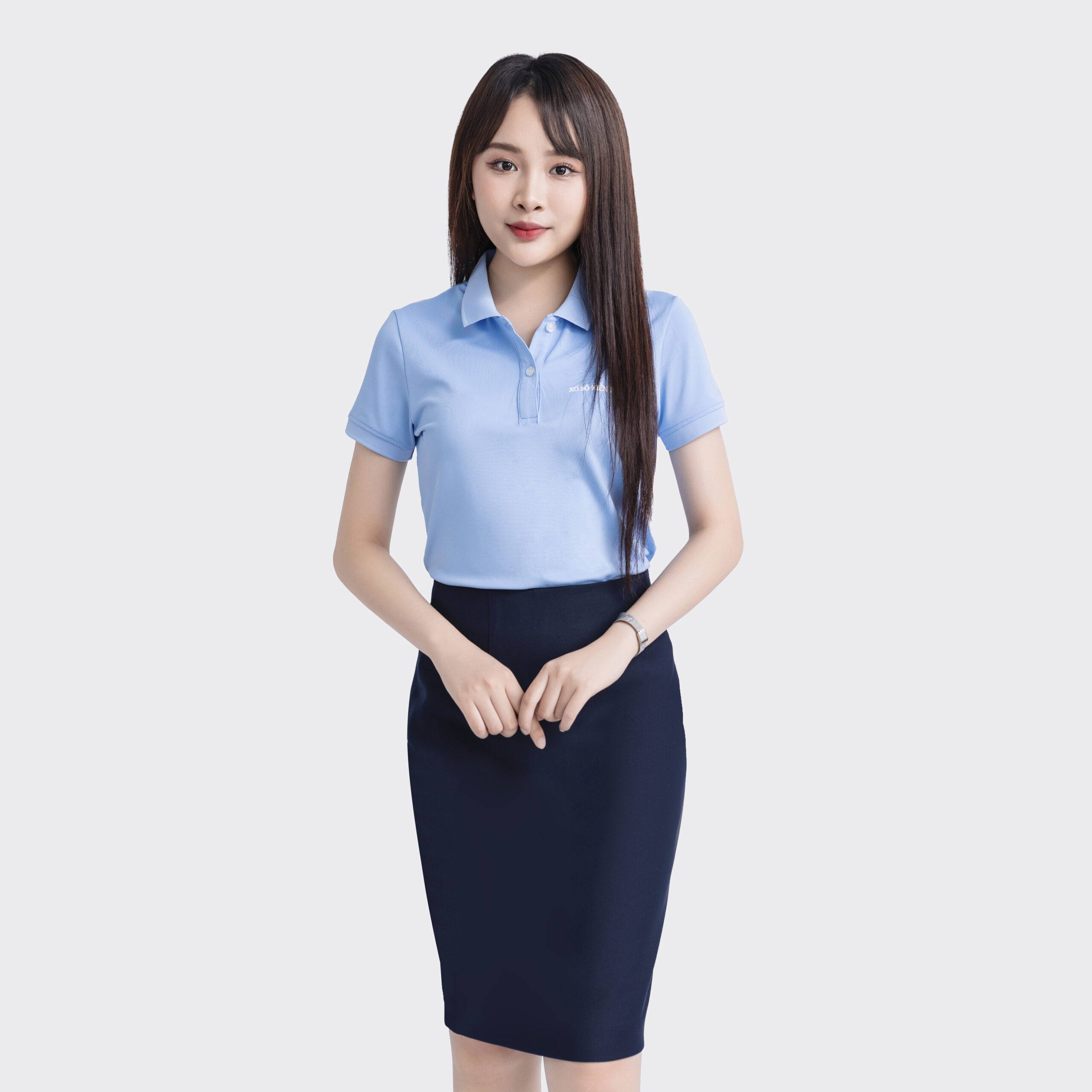 Áo Phông Đồng Phục Công Ty Prime Cotton 02 màu xanh - Ảnh 7